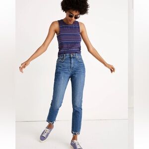 👖 Madewell High-Rise Slim Crop Boyjean in Melbourne Wash 👖